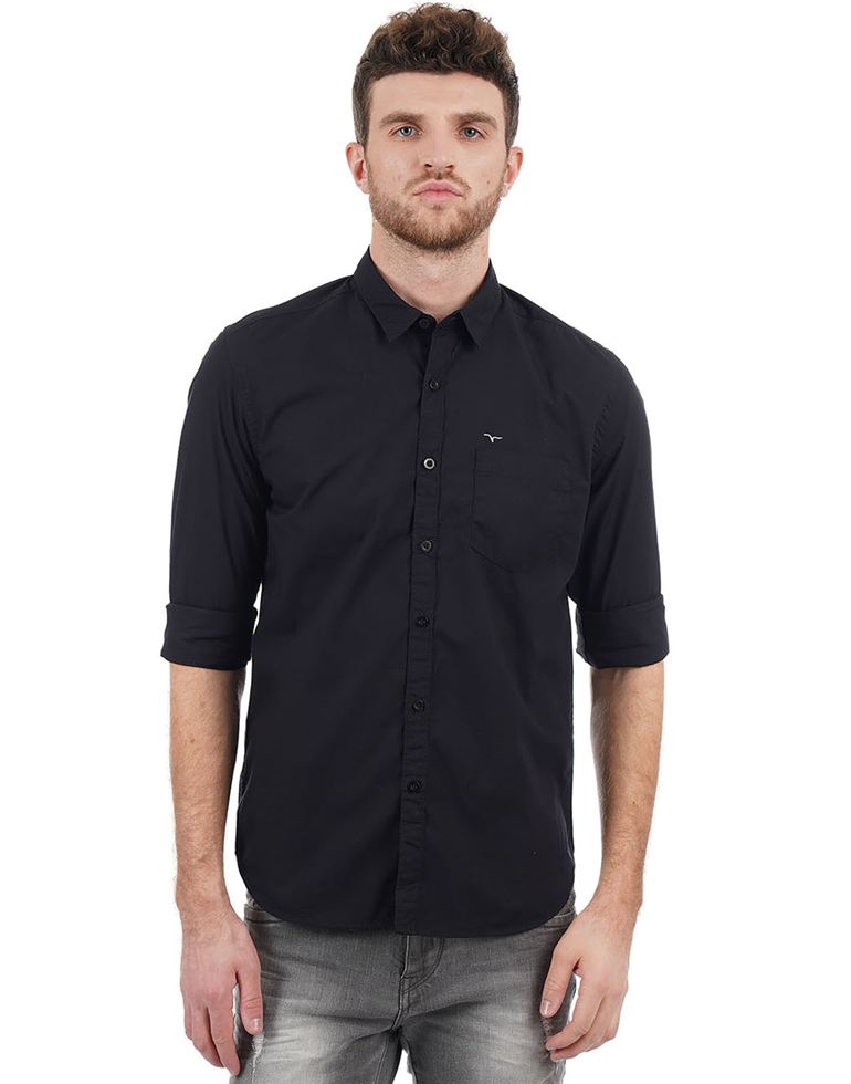 Flying Machine Casual Solid Men Shirt